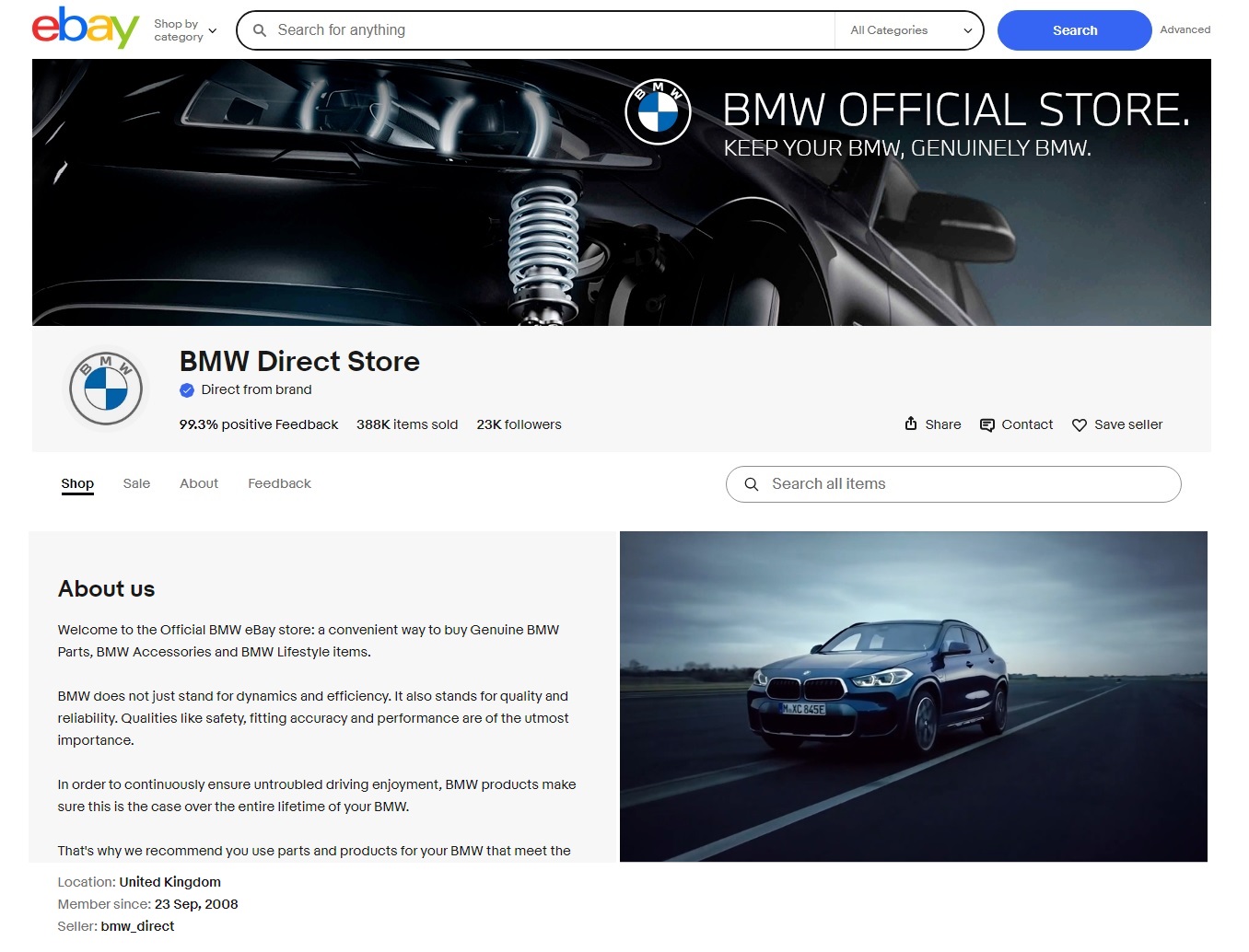 Продажа автомобилей BMW на eBay