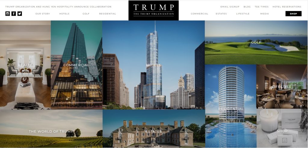 Сайт trump.com