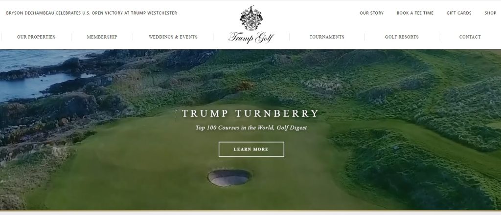 Сайт trumpgolf.com