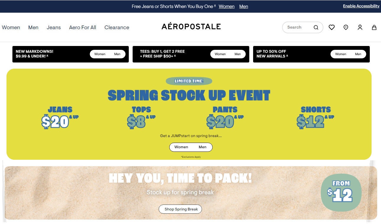Интернет-магазин AeroPostale
