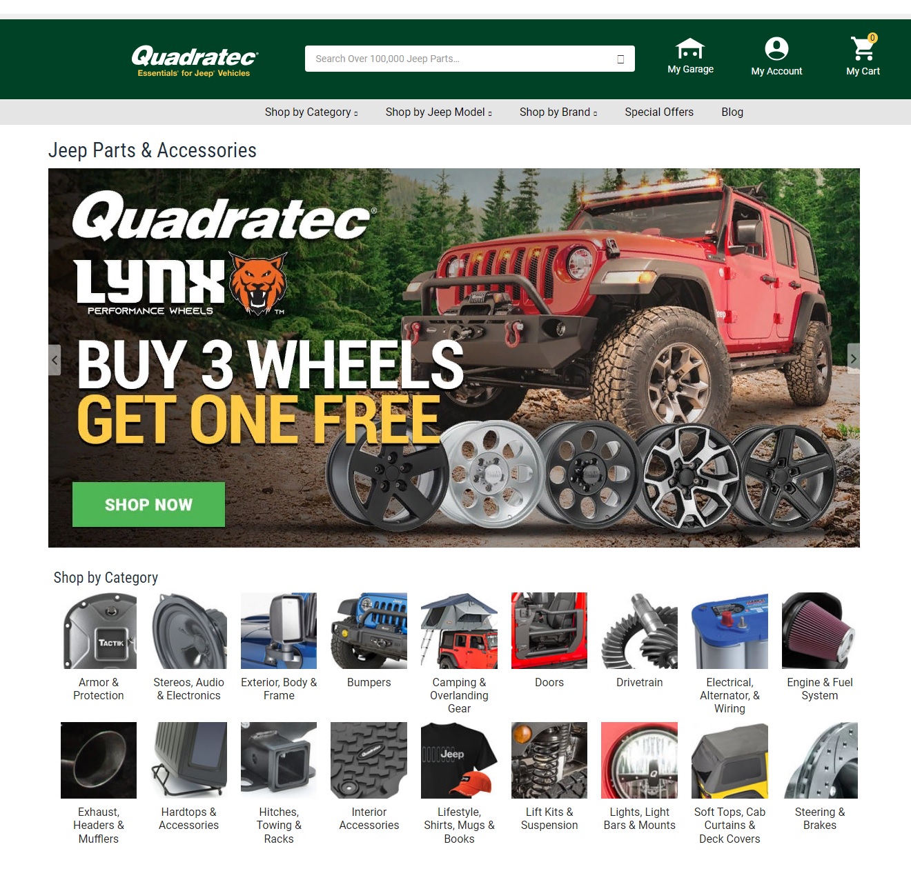 Quadratec — интернет-магазин запчастей и аксессуаров для джипов