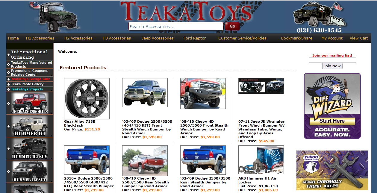 teakatoys.com сайт для Хаммер