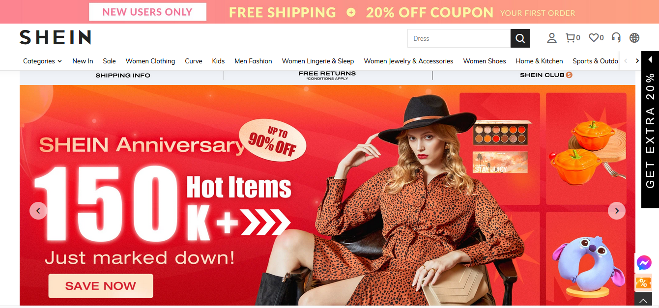 SHEIN US – международный интернет-магазин одежды в США