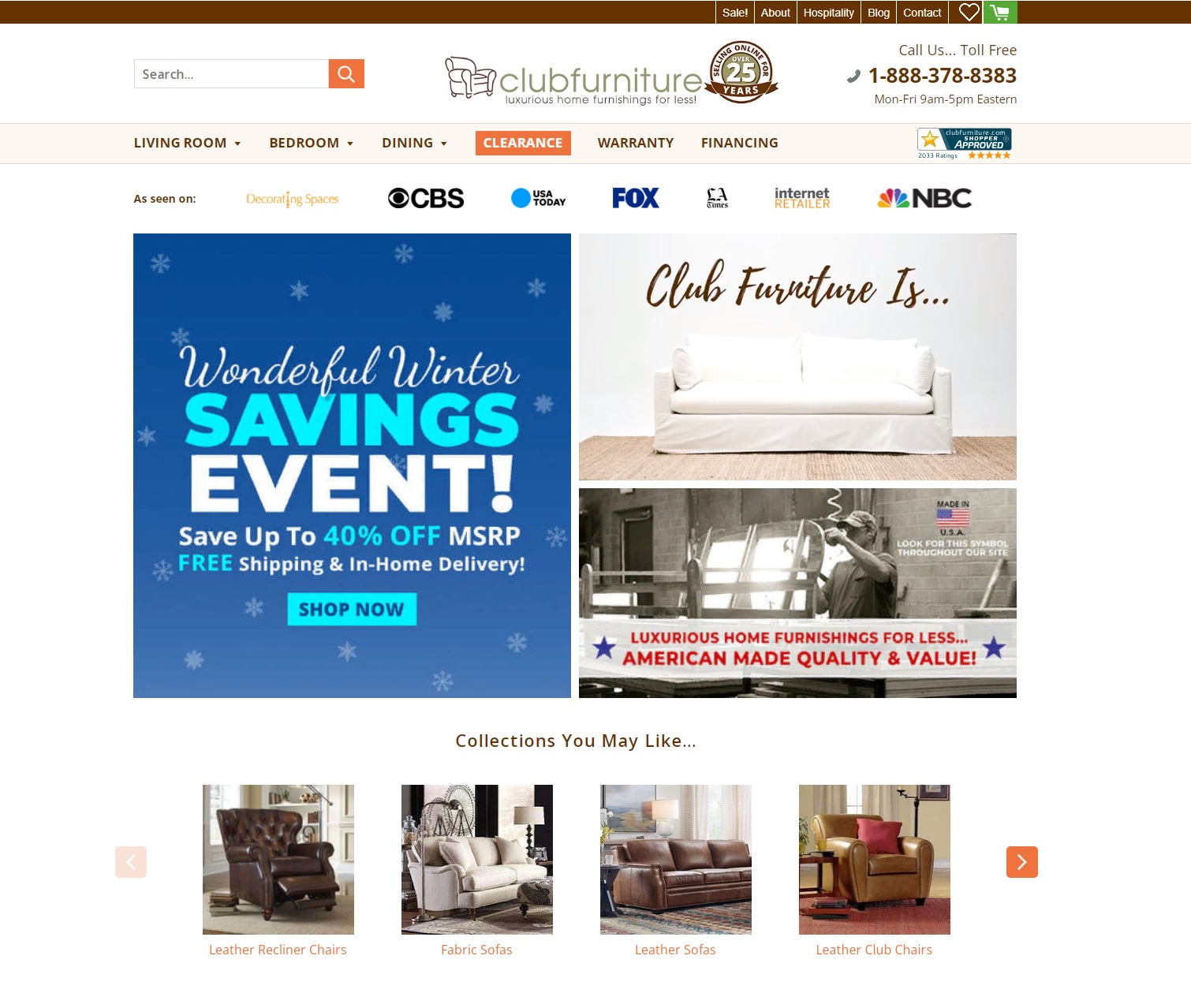 ClubFurniture — магазин премиальной мебели для обустройства дома.