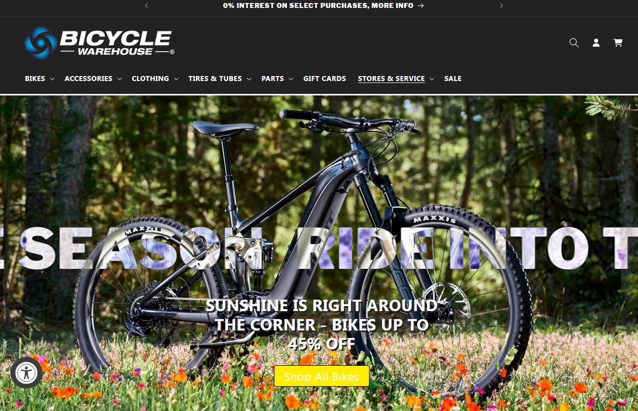 Bicycle Warehouse – интернет-магазин велосипедов
