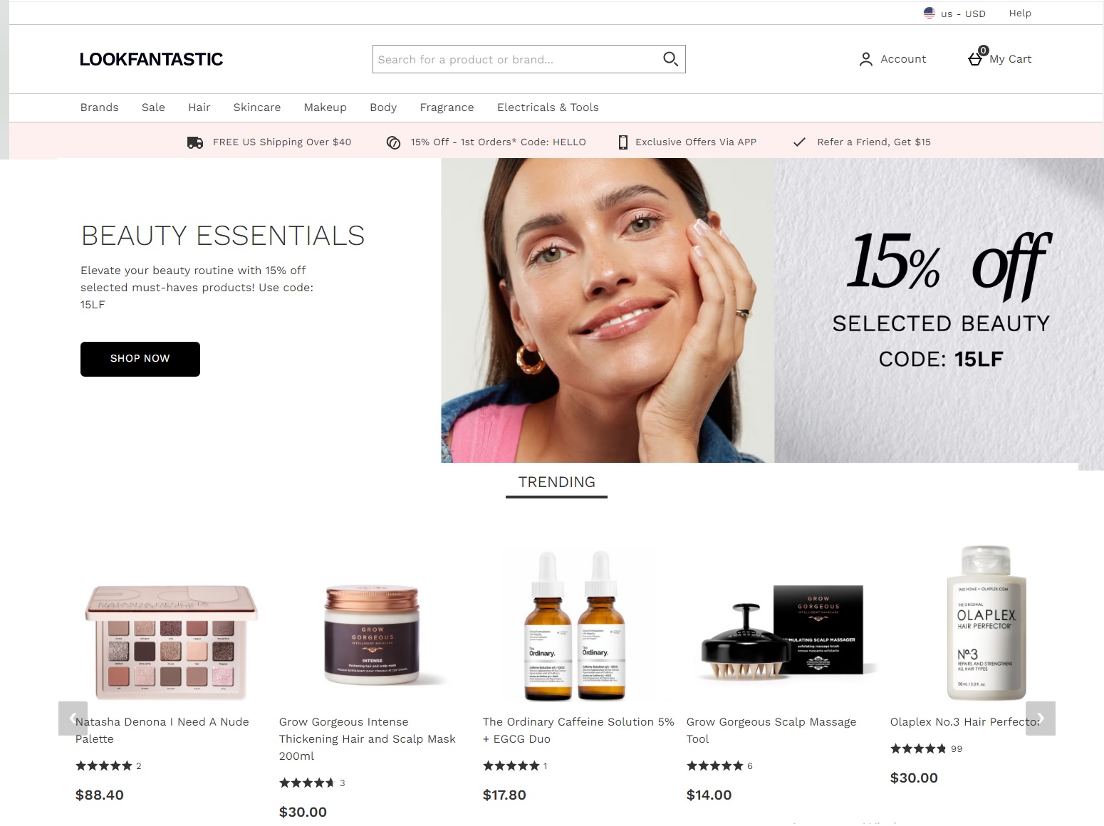 lookfantastic интернет-магазин косметики в США