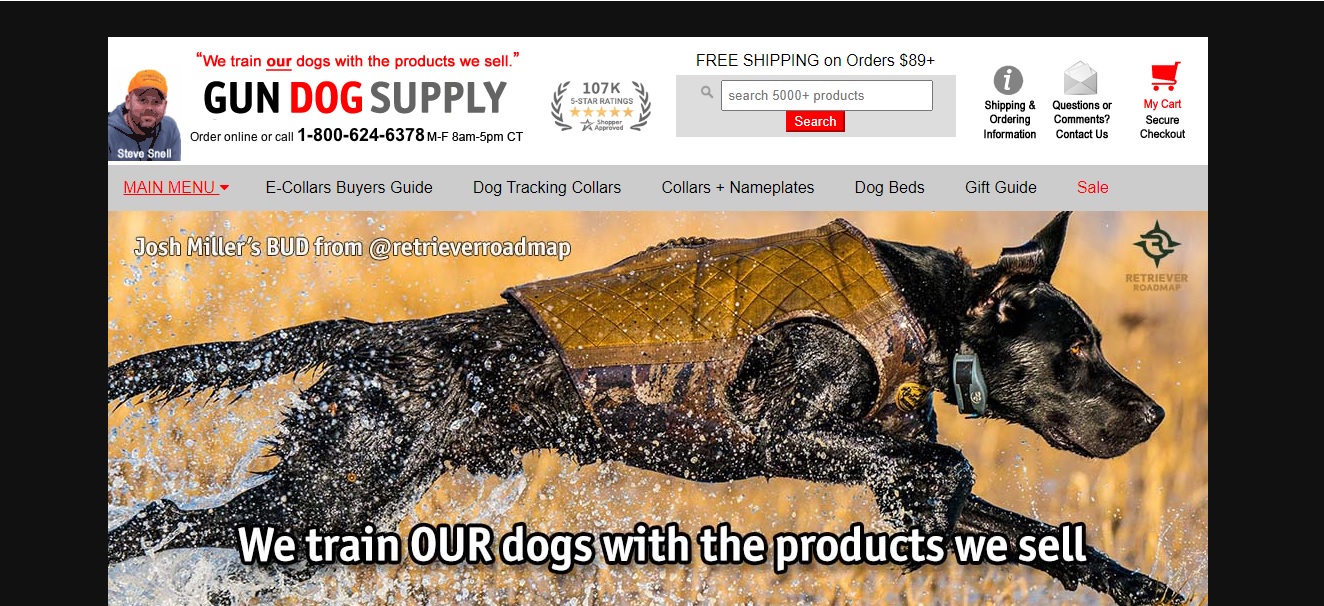 Магазин товаров для охотничьих собак Gundogsupply