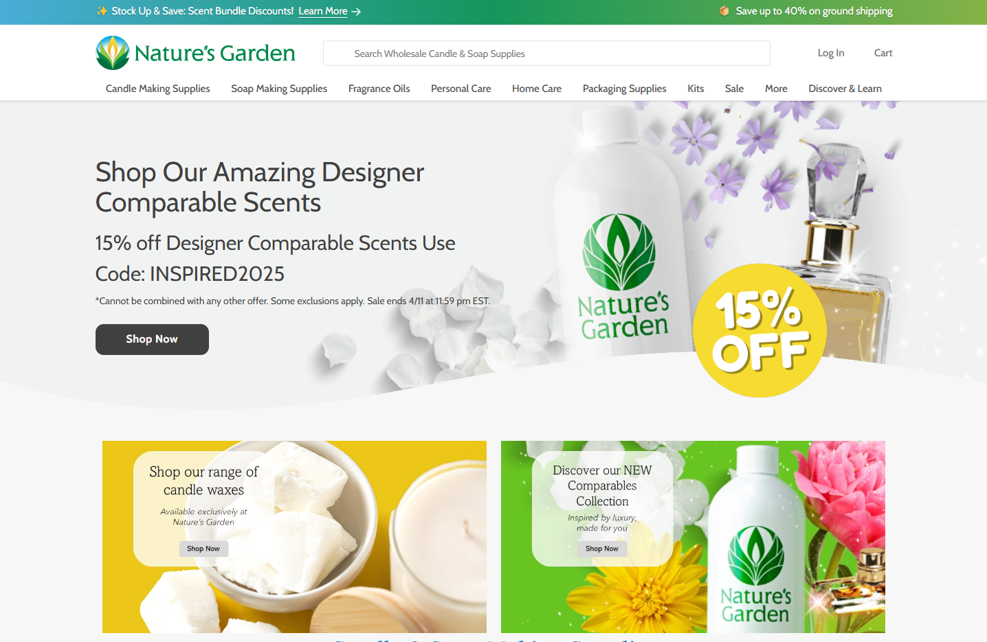 Nature's Garden Candles