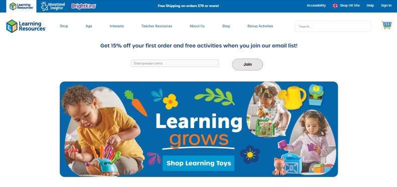 Обзор интернет-магазина игрушек Learning Resources